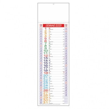 Calendario da parete Silhouette 14x47 cm multicolore