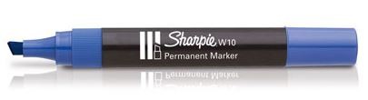 Pennarelli permanent punta scalpello SHARPIE W10 conf. 12 pezzi Pen