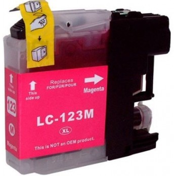 Cartuccia compatibile BROTHER modello LC12M / LC123M - MAGENTA